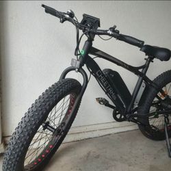 Ecotric Cheetah 26 Fat Tire Beach Snow Electric Bike-Matt Black