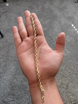 10k Thick Rope Bracelet