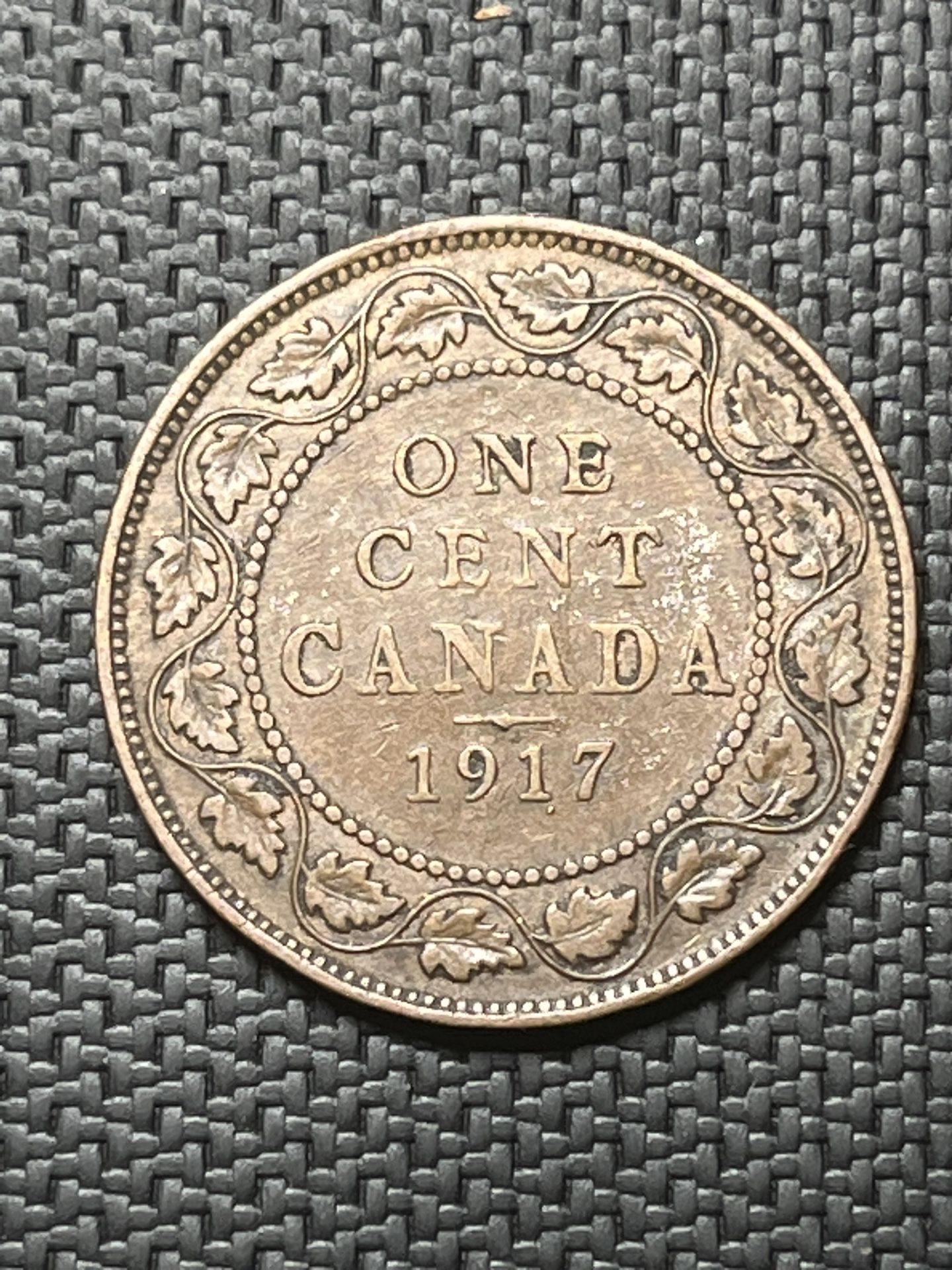 1917 One Cent Canada Coin