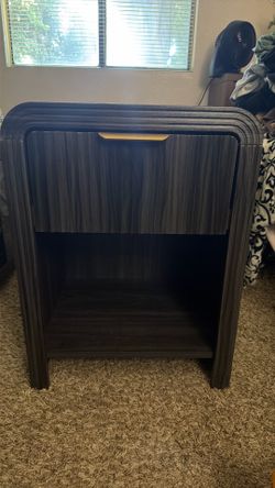 Black Fluted night stand