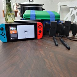 Nintendo Switch With Luigi Carrying Case
