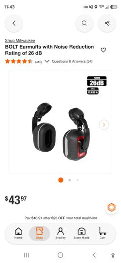 Milwaukee bolt ear muffs  (new)