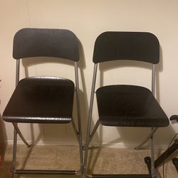 Black IKEA Bar Chairs (2)