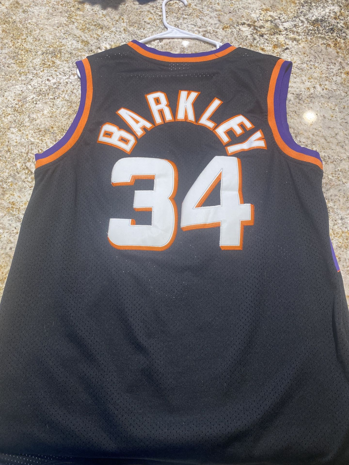 34 Charles Barkley Phoenix Suns Black Hardwood Classic Jersey (S) Length +2