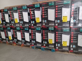 Get new ac's with warranty.  12000btu portable ac by Toshiba smart WiFi.  Complete Set new with warranty.
