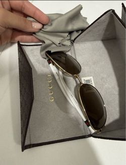 Gucci GG 2723S Oversized Sunglasses Gold Metal Frame Brown Gradient Lens