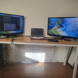 Large Work Desk - 62" L × 23" W × 29" H