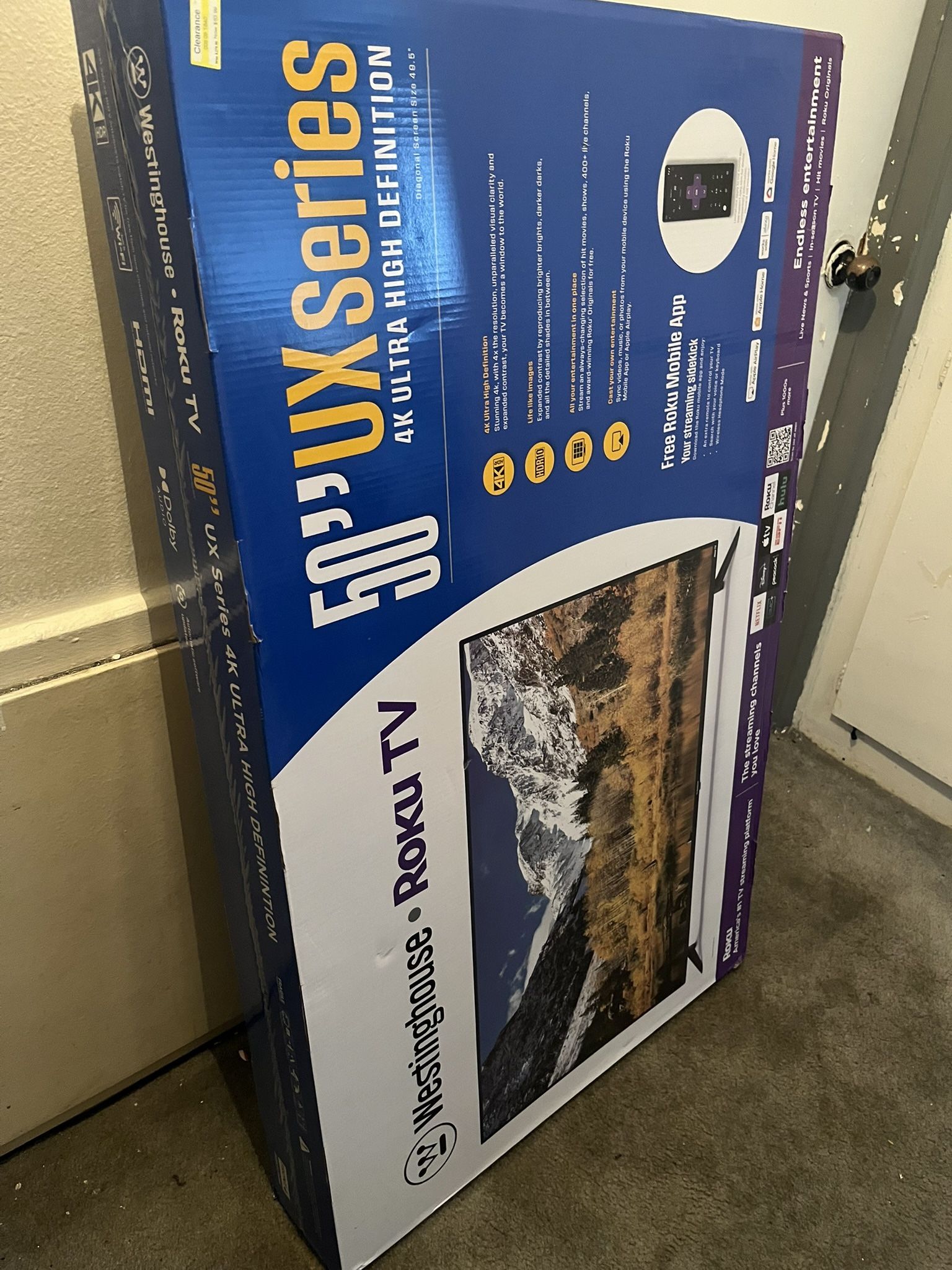 50” Flat Screen Tv Roku 