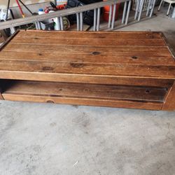 Wood coffee table