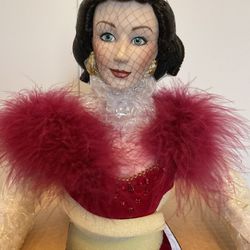 Franklin Heirloom Scarlett O’Hara Gone With The Wind Porcelain Doll -Red Gilded Age Dress