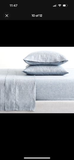 Pottery Barn Belgian Flax Linen Sheet Set King