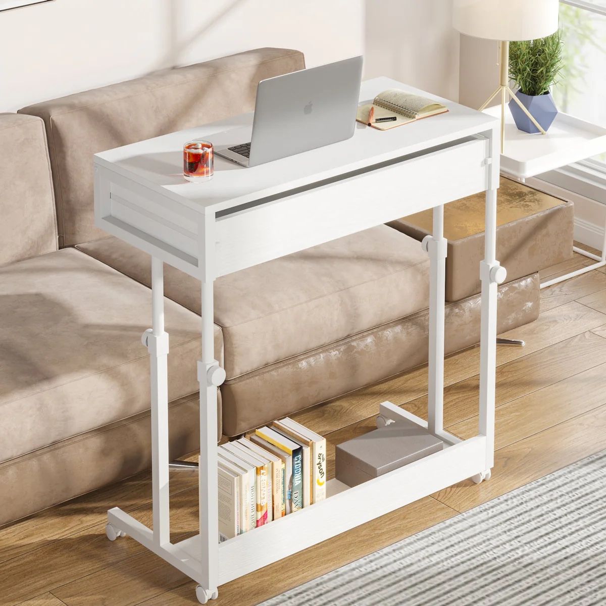 Adjustable Desk Table With Wheels
