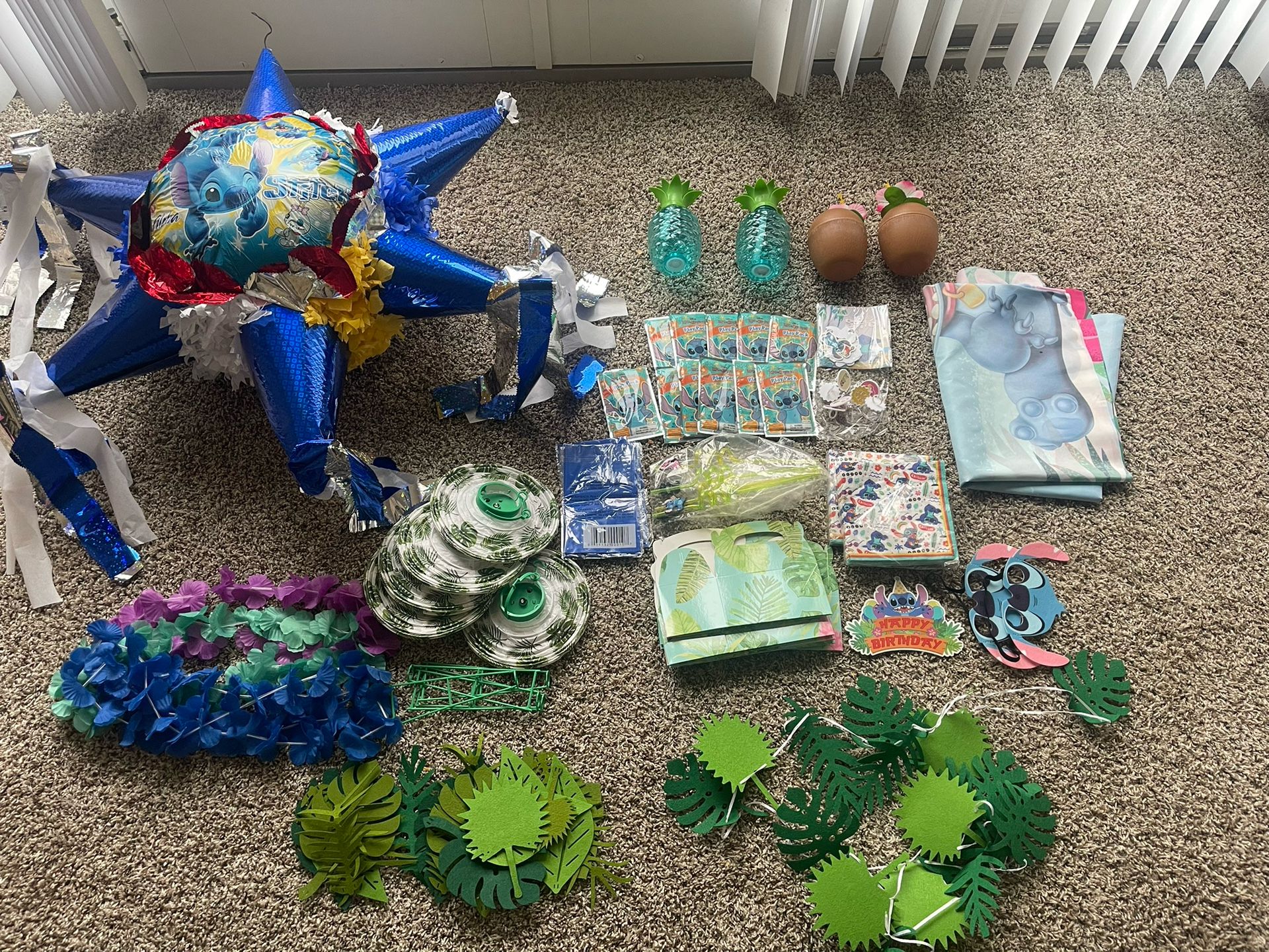 Stitch Birthday Party Decor And Piñata
