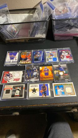Mixed Sports Game Worn lot (12) cards