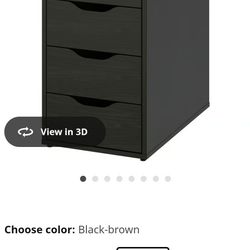 ALEX IKEA DRAWER BLACK