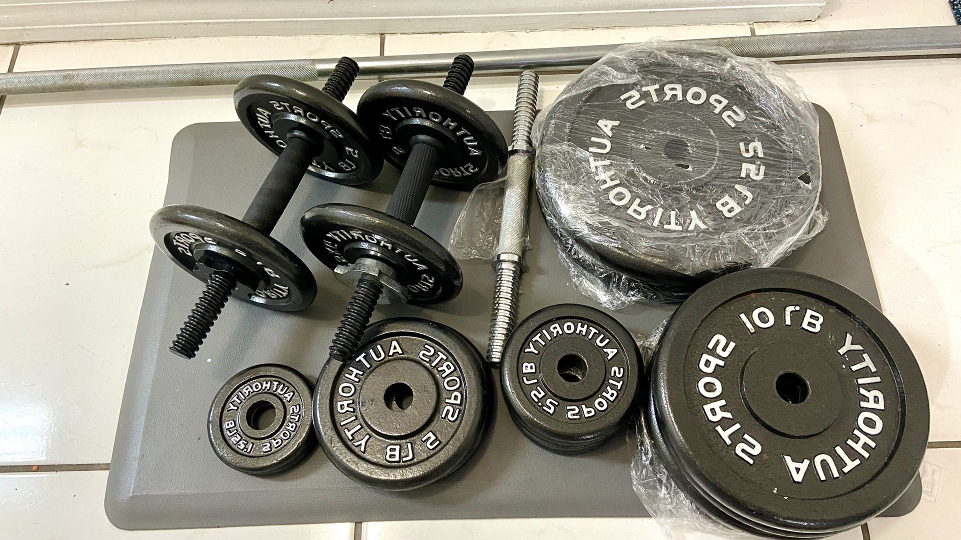 Genuine NEW SPORTS AUTHORITY Gym Weights - Dumbbells and Barbells