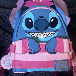 Wonderland Cheshire Stitch Loungefly Backpack