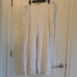 Abercrombie & Fitch White Linen Pants