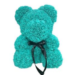 Tiffany Blue Rose Teddy Bear 