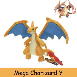 End Of Month Sale 8 Inch  Evolution Mega Charizard Y Plush Toy Doll Pocket