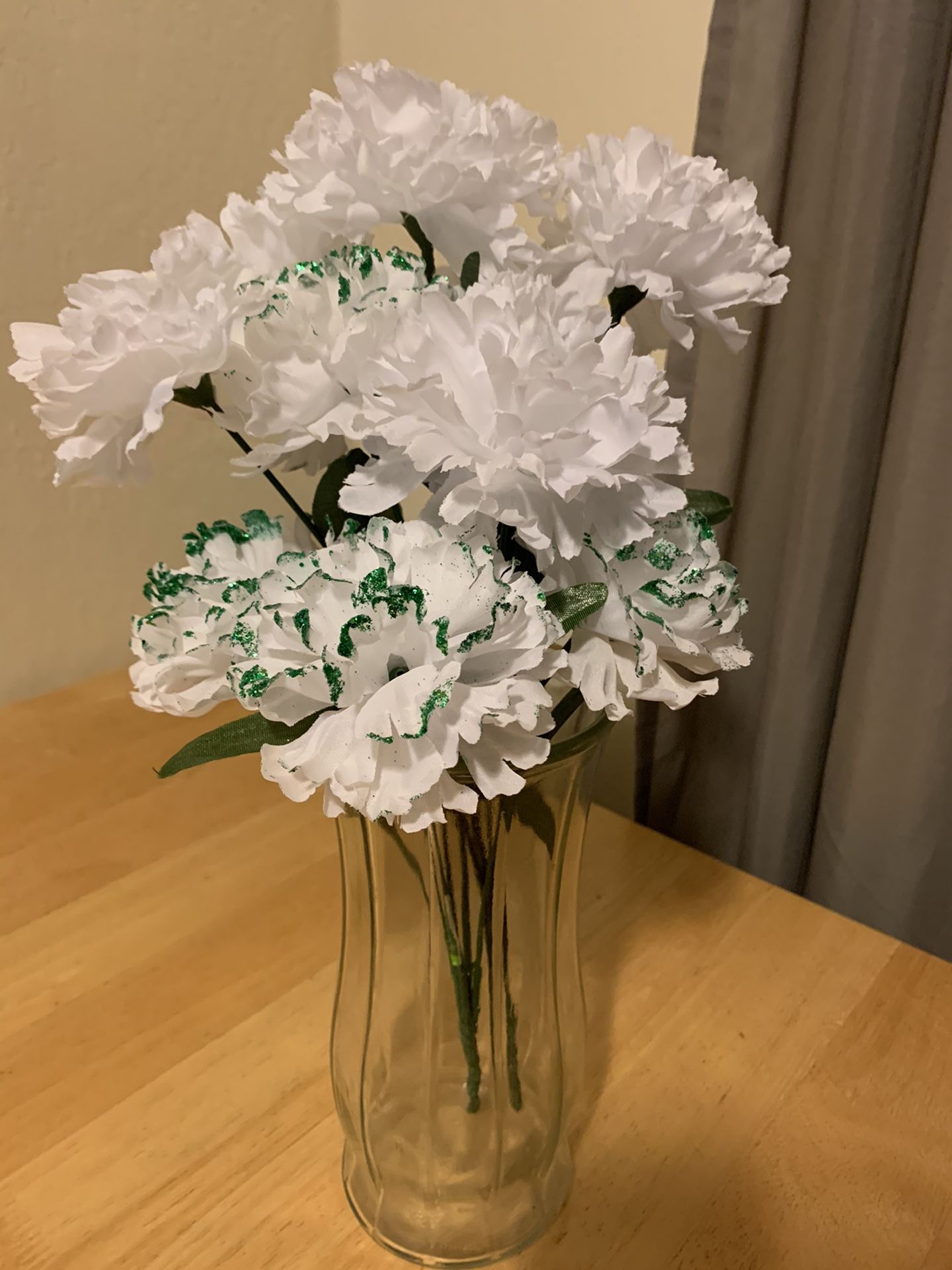 Artificial flowers in a vase