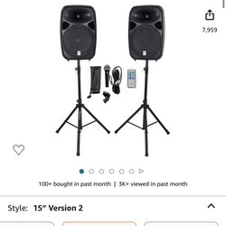 Rockville RPG152K Dual 15 1000w Speakers & RBG15S 1600w Subwoofer 