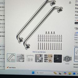 Shower Grab Bars 2 Pack 24’ Satin Brush Nickel New In The Box