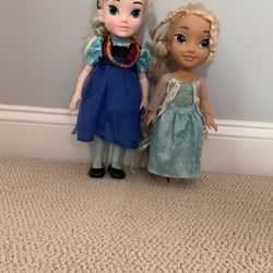 Elsa and Anna dolls 