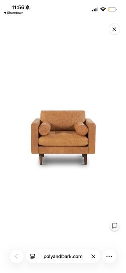 Napa Lounge Chair in Cognac Tan-Single,  Like New, Perfect Condition