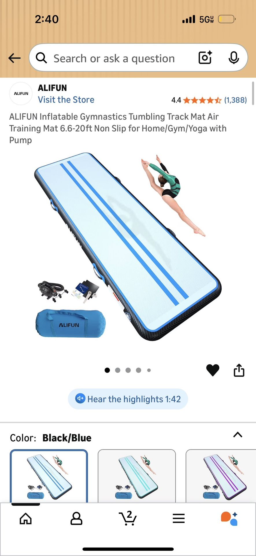 Inflatable Air Mat- Yogamat