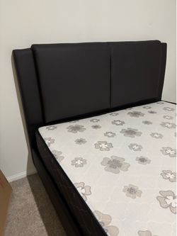 King size bed frame with mattress