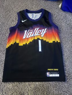 Devin Booker #1 Phoenix Suns Nike NBA The Valley City Edition Jersey Black youth Medium