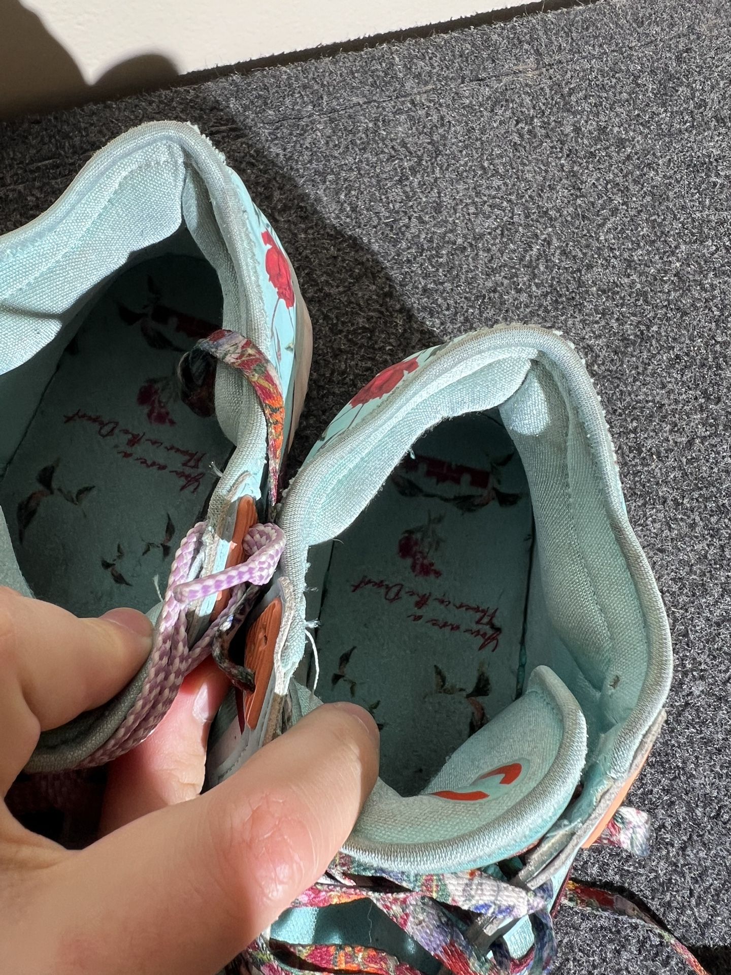 Nike Lebron 18 Low x Mimi Plange Floral Blue Sneakers, Size