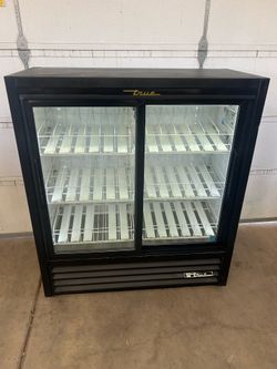 True Sliding Glass Door Refrigerator