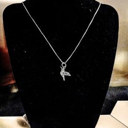 925 Sterling Silver Filigree Humming Bird Charm Pendant 