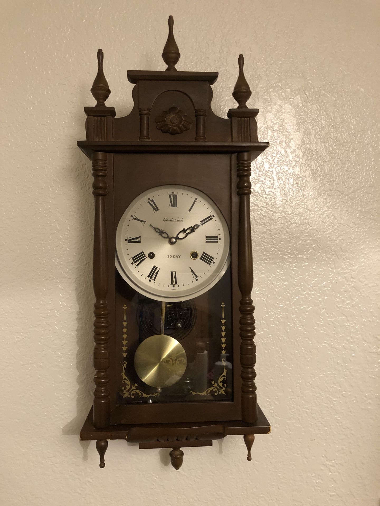 Beautiful Vintage Centurion 35 Day Wall Clock