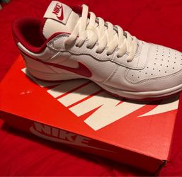 Nike red & white low
