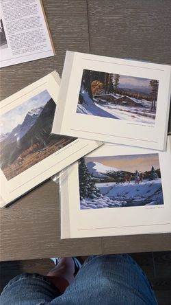 Trio of Mike Miller Western Art Prints Ready to Frame