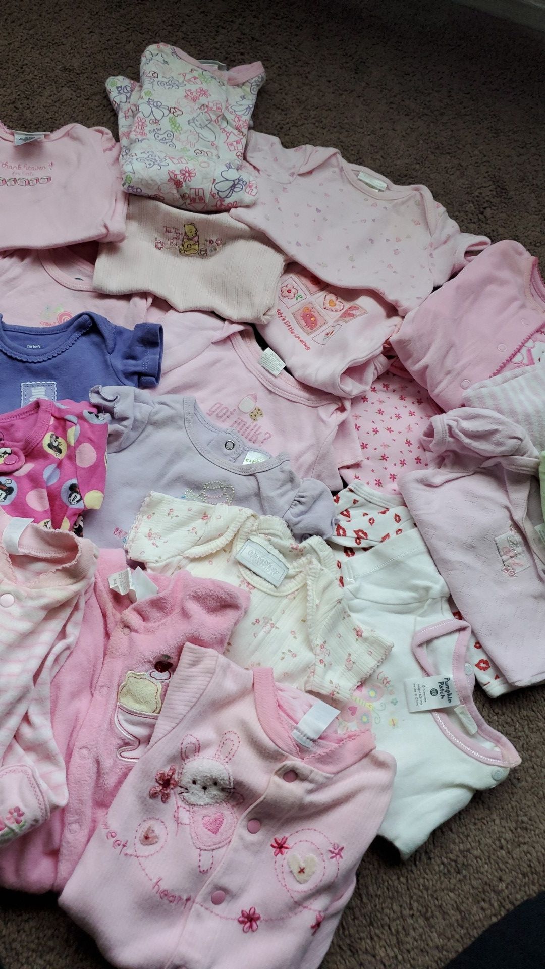 Baby girls onesie and pjs