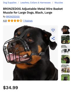 Large Breed Dog Muzzle