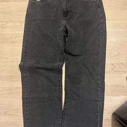 Relaxed Fit Gray Jeans (30x27)