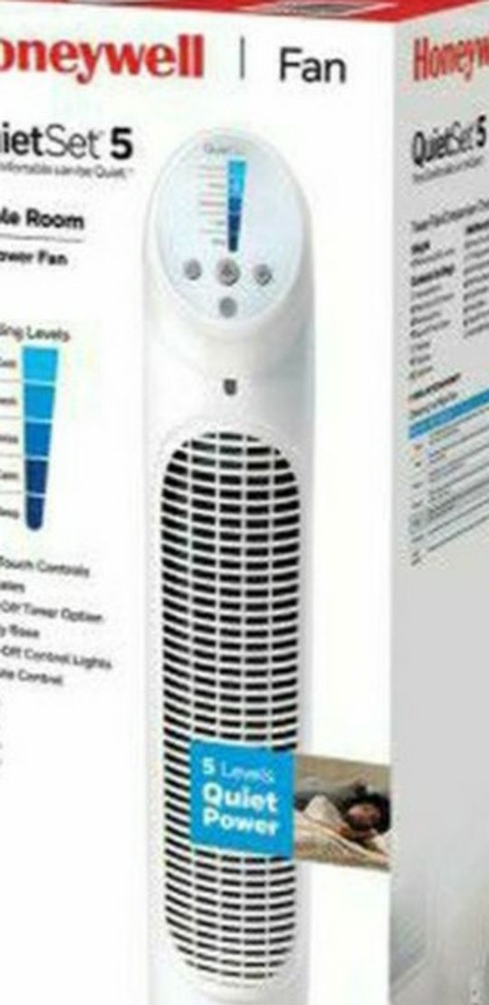 Honeywell QuietSet Tower Fan, HYF260W, White