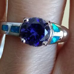Exquisite 🆕 Tanzanite Fire Opal Ring!  🔥 💍