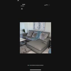 Leather Recliner Sofa  Gray 100 % Real Lather