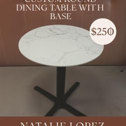 Handmade Wooden Dining Table – Modern Base Design