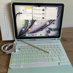 Apple iPad Air 11” M2 chip 128GB (2024 model / Gray) with keyboard and Pencil (100% battery) 