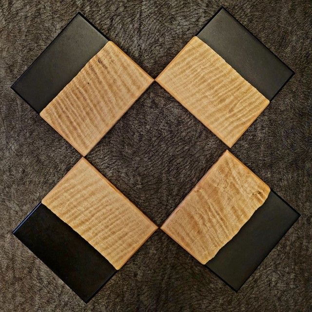 Curly Maple Coasters