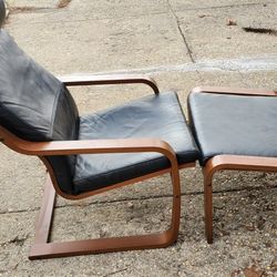 Ikea Poang Chair And Ottoman