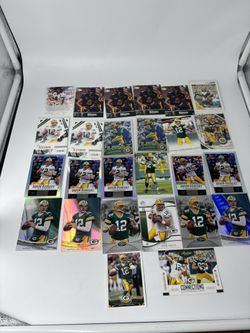 Aaron Rodgers Green Bay Packers Mixed Lot Of 26 Football Cards