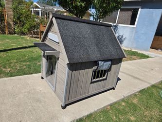 Dog House(30.5"L)-Metal Chew-Proof & Waterproof Roof - PET45